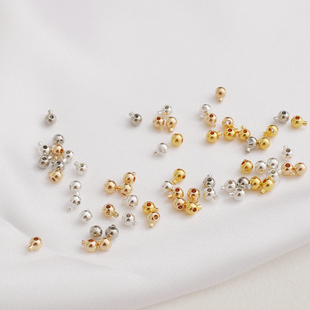 14k包金银色白K卡线扣收尾扣珍珠手链脚链项链固定扣diy饰品配件