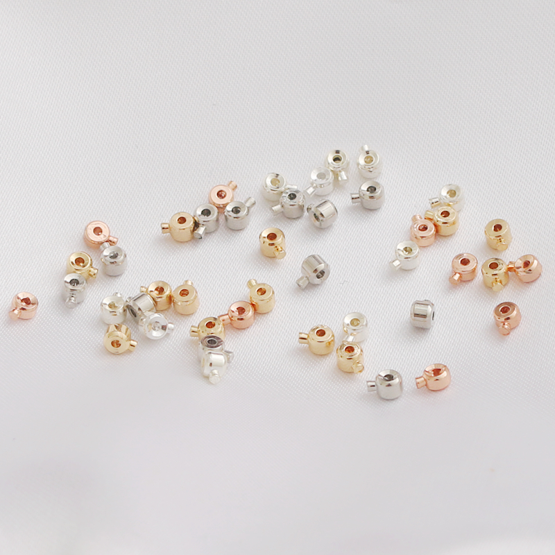 鹅姐铜镀金保色收尾钢丝固定按扣