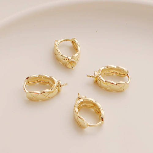 鹅姐diy耳环铜倒模耳饰品