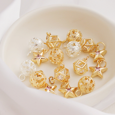 镂空圆球10mm吊坠diy饰品