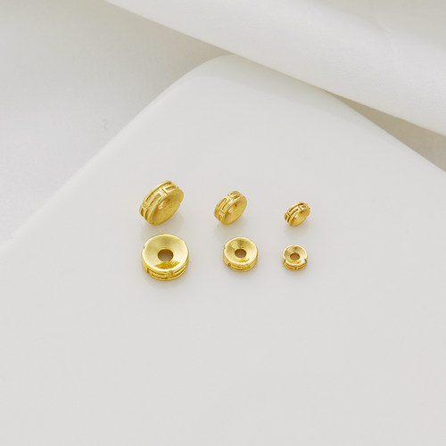 18k保色配件万字隔珠车轮珠垫片