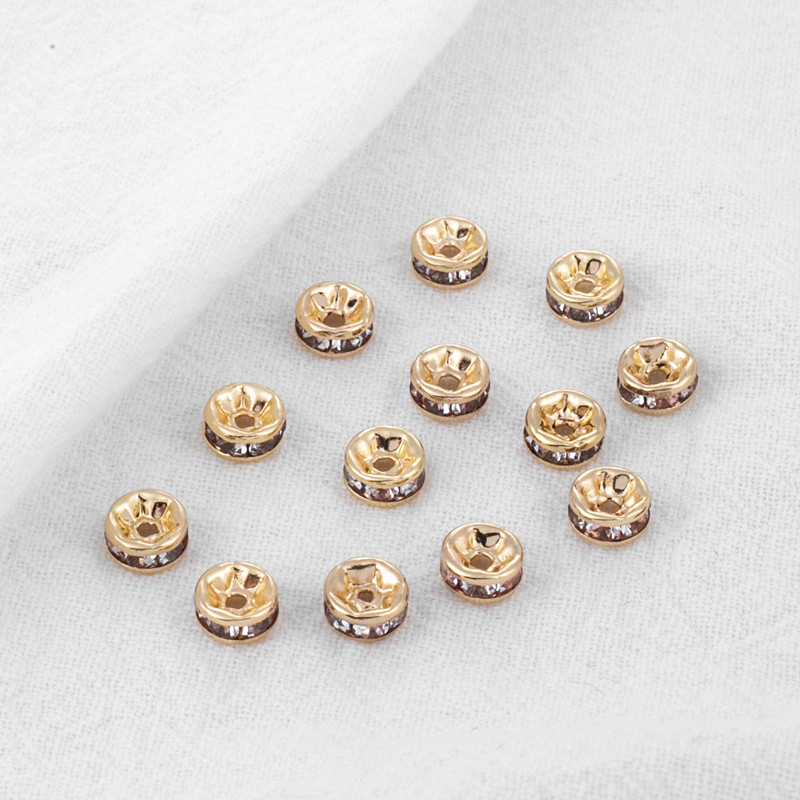 14K包金镶嵌锆石隔珠手工diy饰品水钻隔片材料首饰散珠桶珠配件,饰品/流行首饰/时尚饰品新,其他DIY饰品配件,淘宝优惠券,粉丝福利购,淘宝优惠卷