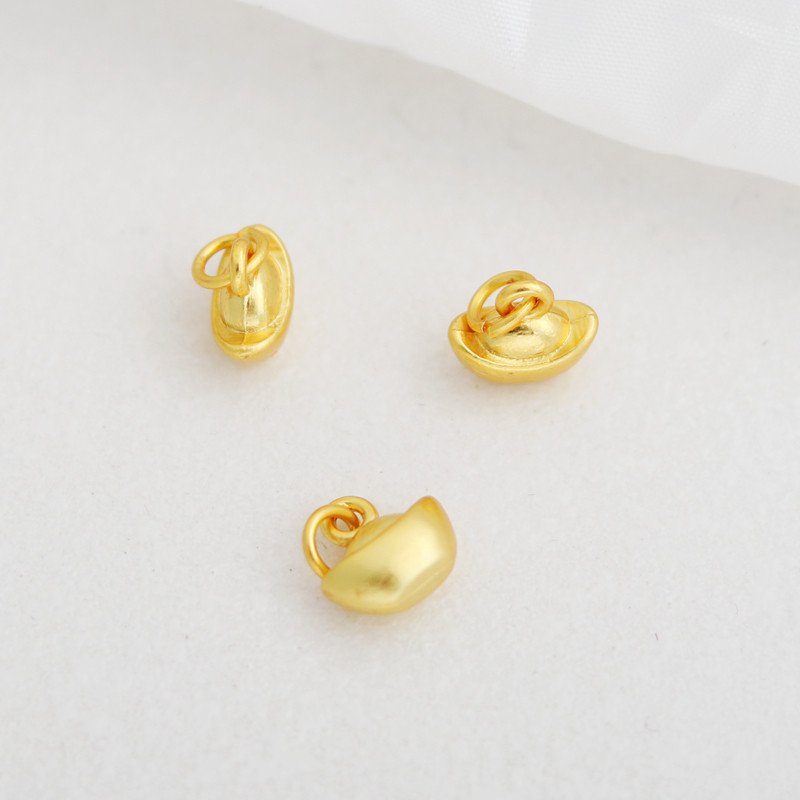 18k包金保色哑金光面素款元宝小吊坠5*10mm挂饰diy饰品材料配件,饰品/流行首饰/时尚饰品新,其他DIY饰品配件,淘宝优惠券,粉丝福利购,淘宝优惠卷