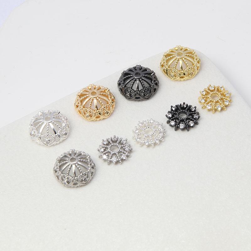 14K包金保色镂空花托手链