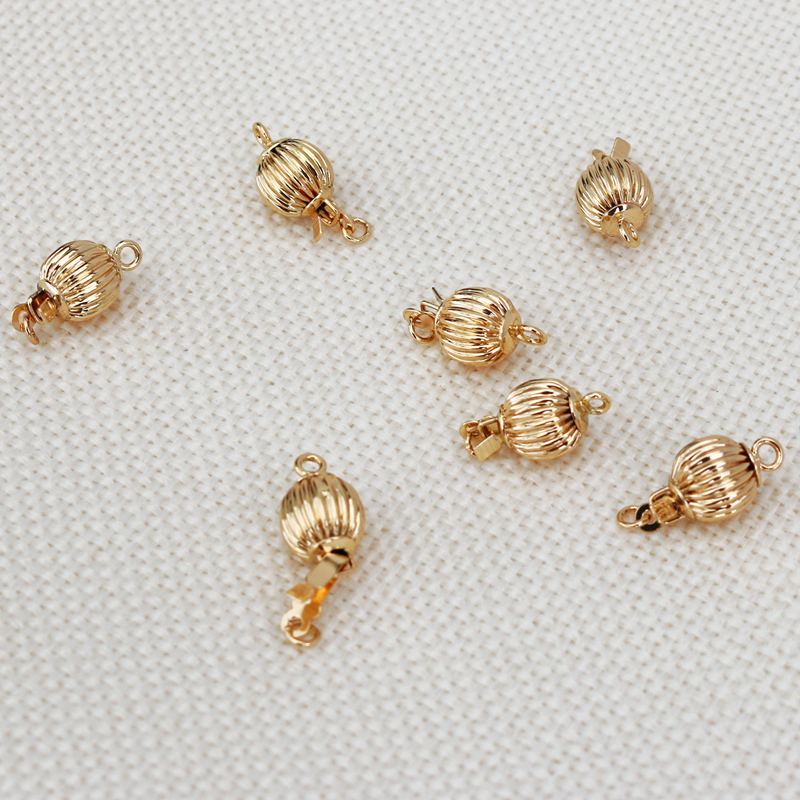 南瓜珠珍珠饰品链接插棒扣diy