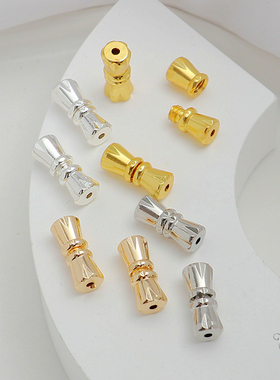 18K包金保色铜镀金螺丝链接5*11mm项链扣diy饰品配件手链项链扣头