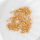 14k包金横切花珠保色圆珠隔珠diy饰品配件3mm 4mm金珠 一份100粒