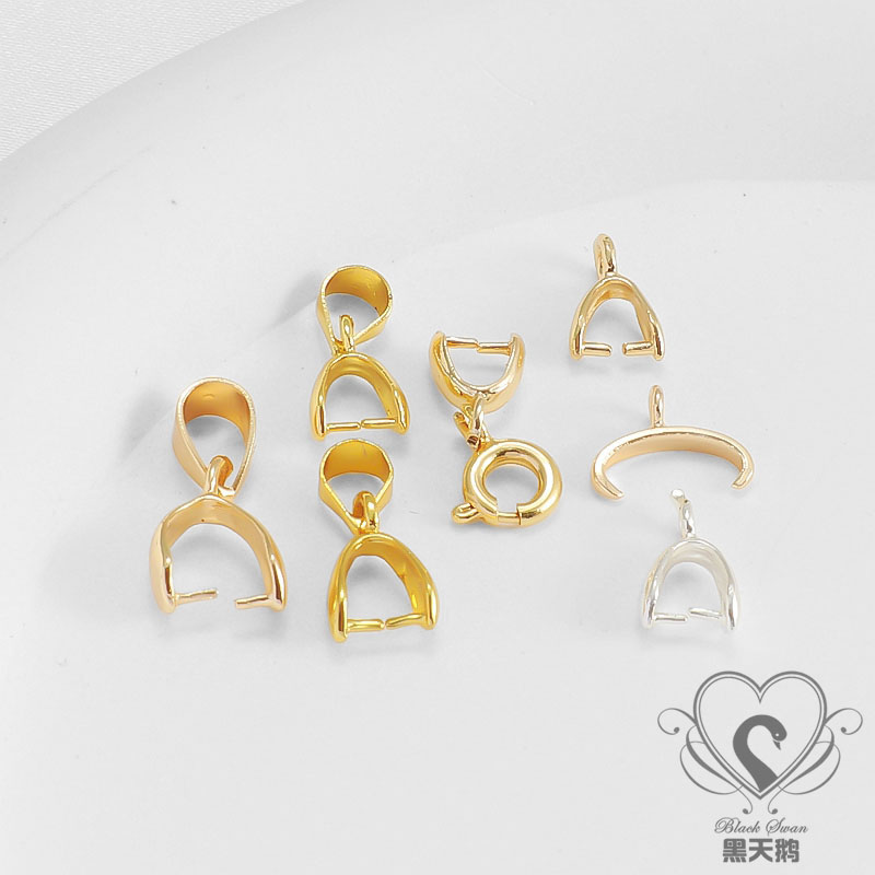 14k包金爪子扣夹珠扣头diy饰品