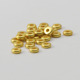 6mm扁片珠diy饰品散珠 18k包金保色沙金哑光隔片平片4mm 5mm 50颗