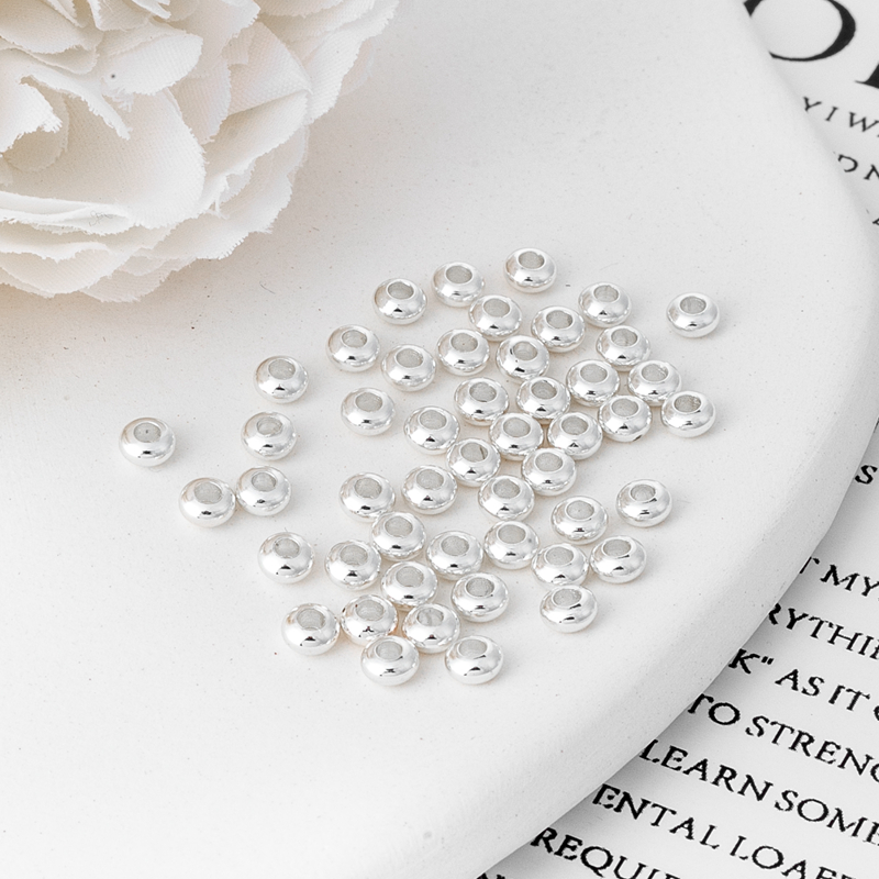 保色包银算盘珠隔珠配件