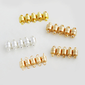 14K包金保色18K银色DIY配件吸铁扣磁吸扣手链项链磁铁扣头连接头