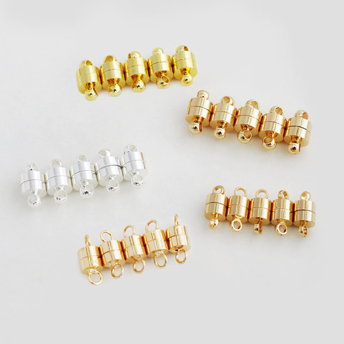 14k包金银色diy配件吸铁扣