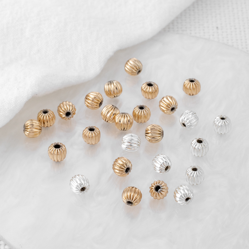 14k金珠diy保色空心南瓜手工