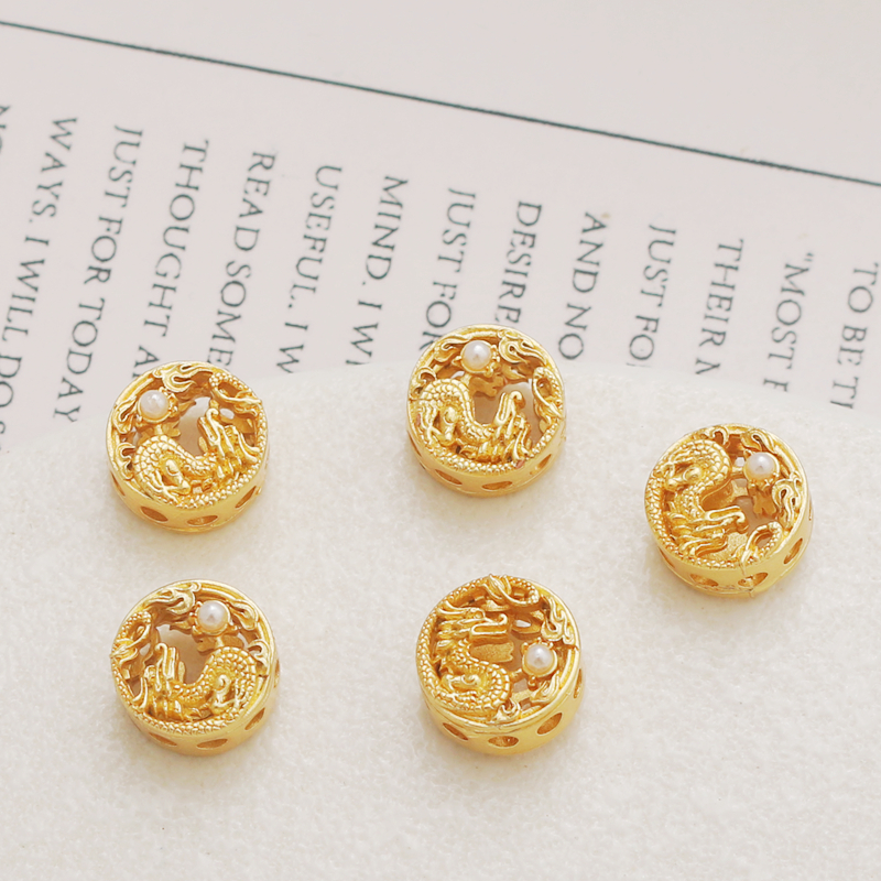 18K哑金隔珠串珠diy保色配饰