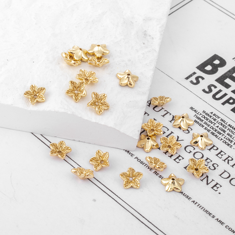 保色五瓣花托6mmdiy配件