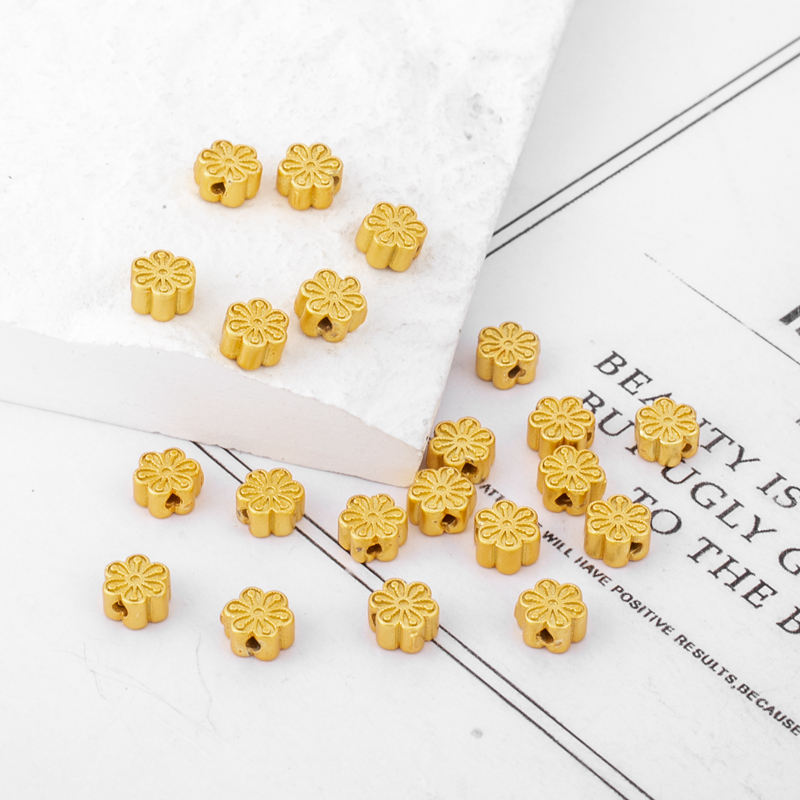 哑金6MM双面六叶花diy隔片