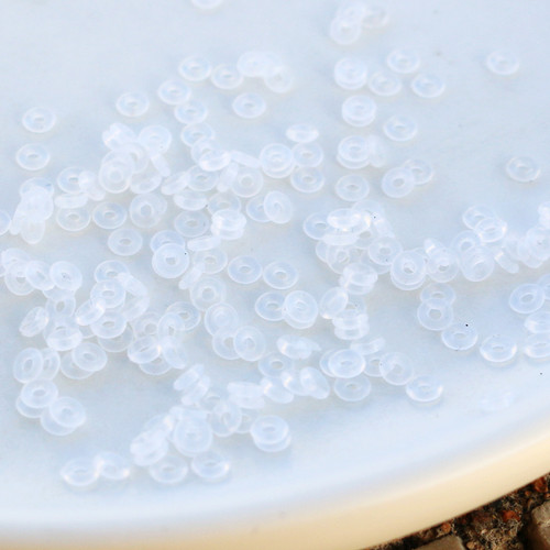 1*3mm高品质编织绳蜡皮绳手链防滑定位硅胶圈垫圈隔片O形圈100个