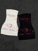 Dollkiss原创设计辣妹黑白色烫钻腰带弹力抹胸连衣短裙