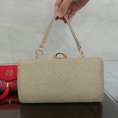 2025新款女士满钻手提包大容量轻奢高端喜妈妈婚宴包穿礼服配的包