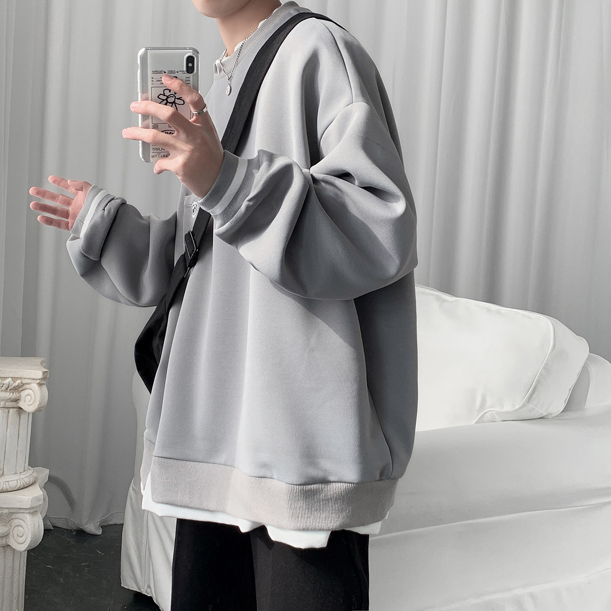 21年春季男女假2件休闲卫衣DS-B293-G020加绒,男装卫衣,电商A306