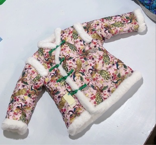 盘扣加厚新款 女童棉服中式 中小童中大童棉衣 宝宝手工棉花棉袄