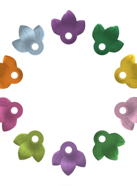 100块 MOC国产小颗粒积木零件 兼容乐高 植物 32607 三片叶