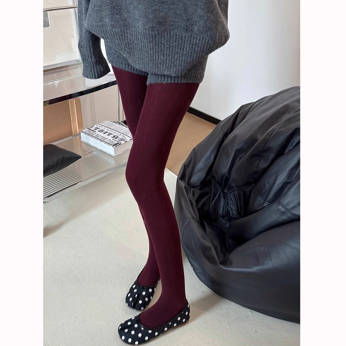 复古安可拉红色平纹新款分趾袜显瘦百搭纯色打底袜高个子连裤袜,女士内衣/男士内衣/家居服,连裤袜/打底袜,淘宝优惠券,粉丝福利购,淘宝优惠卷