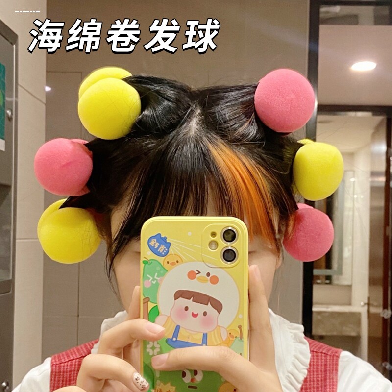 海绵卷发球盘发器刘海卷发筒神器懒人睡觉梨花卷物理甜甜圈卷发棒图片