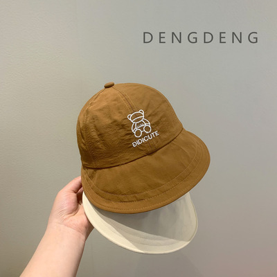 儿童防晒帽一岁女童男童宝宝遮阳帽子2岁棒球帽户外大帽檐鸭舌帽