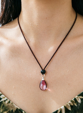 外贸新款手工琉璃萤火虫项链女