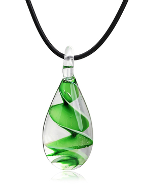 亚马逊穆拉诺水滴形琉璃吊坠项链