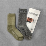 100%美利奴羊毛袜子全毛巾男女儿童-30℃户外徒步登山滑雪中筒袜