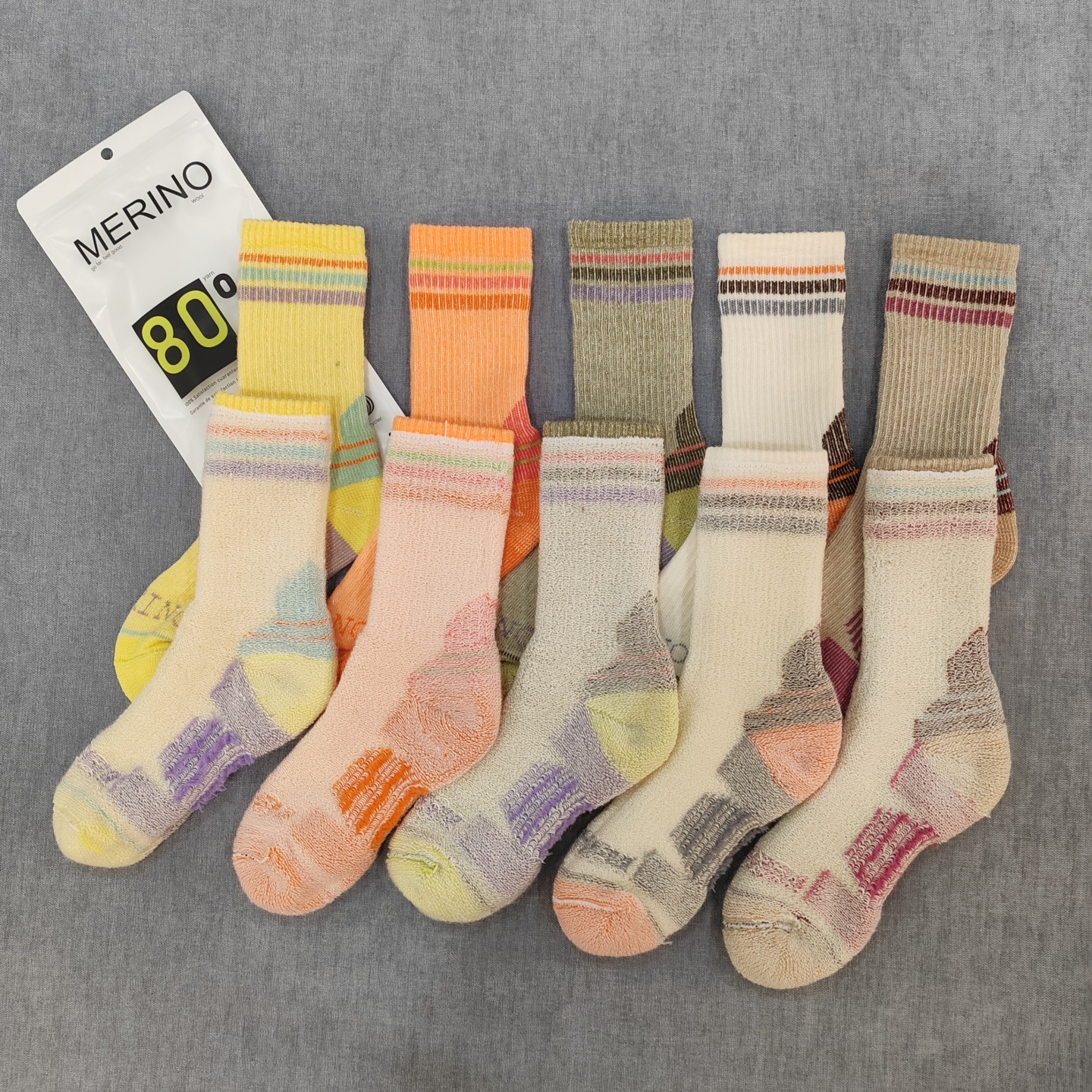 80%美利奴羊毛袜子加厚毛巾男女-30℃户外徒步登山滑雪中筒亲子袜