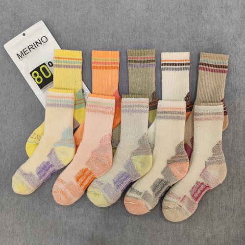 80%美利奴羊毛袜子加厚毛巾男女-30℃户外徒步登山滑雪中筒亲子袜