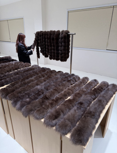 紫貂菜花同款真毛狐狸围巾冬季皮草新款保暖气质加厚百搭毛毛围脖