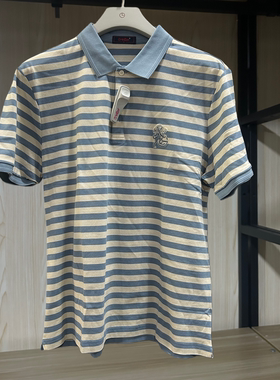 金利来商务男装T恤衫夏款纯棉抗菌常规时尚短袖MTS23311016-15