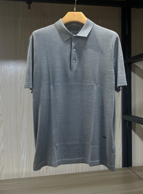 金利来男装针织衫夏款桑蚕丝纯色修身版短袖上衣MWW22211725-65