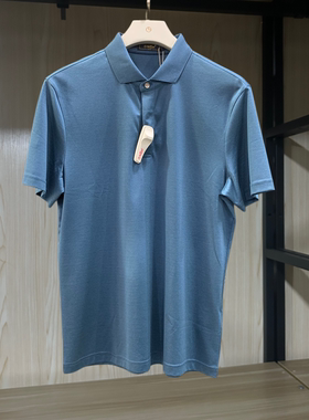 金利来商务男装T恤夏季含桑蚕丝常规翻领休闲短袖MTS21221752-55