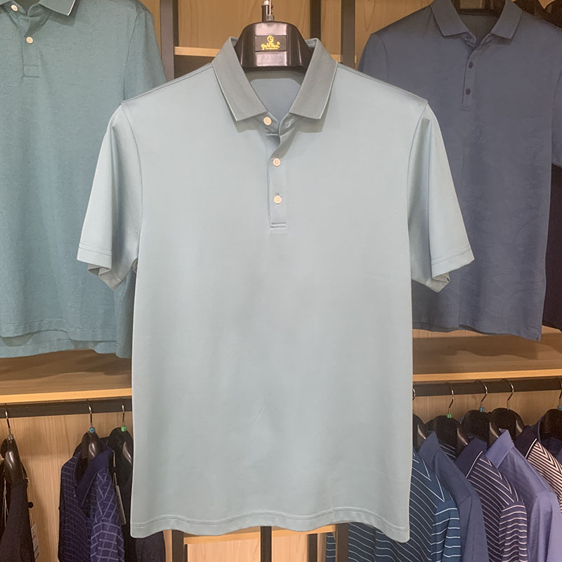 金利来商务男装桑蚕丝短袖T恤