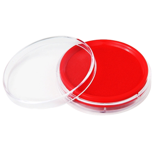 得力印台红印泥印油9863快干印台财务速干印章油盖章大号圆形红色蓝黑色橡皮章印尼签合同盖章手指印办公用品