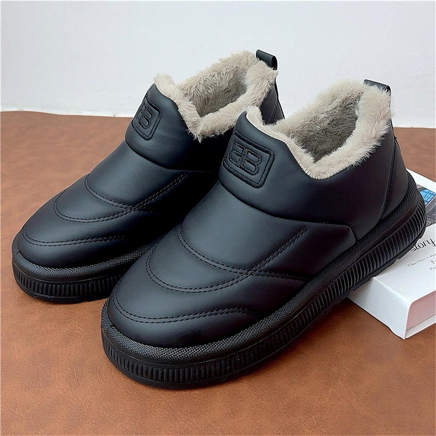 冬季加绒加厚时尚百搭厚底大头面包鞋中老年棉靴老北京休闲女棉鞋,女鞋,棉鞋,淘宝优惠券,粉丝福利购,淘宝优惠卷
