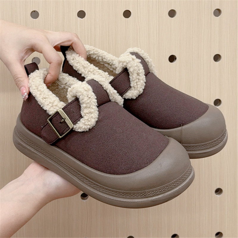 时尚百搭京睿一脚蹬低帮保暖棉鞋