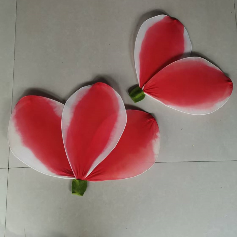 红色广场舞手工畅想定制丝网花
