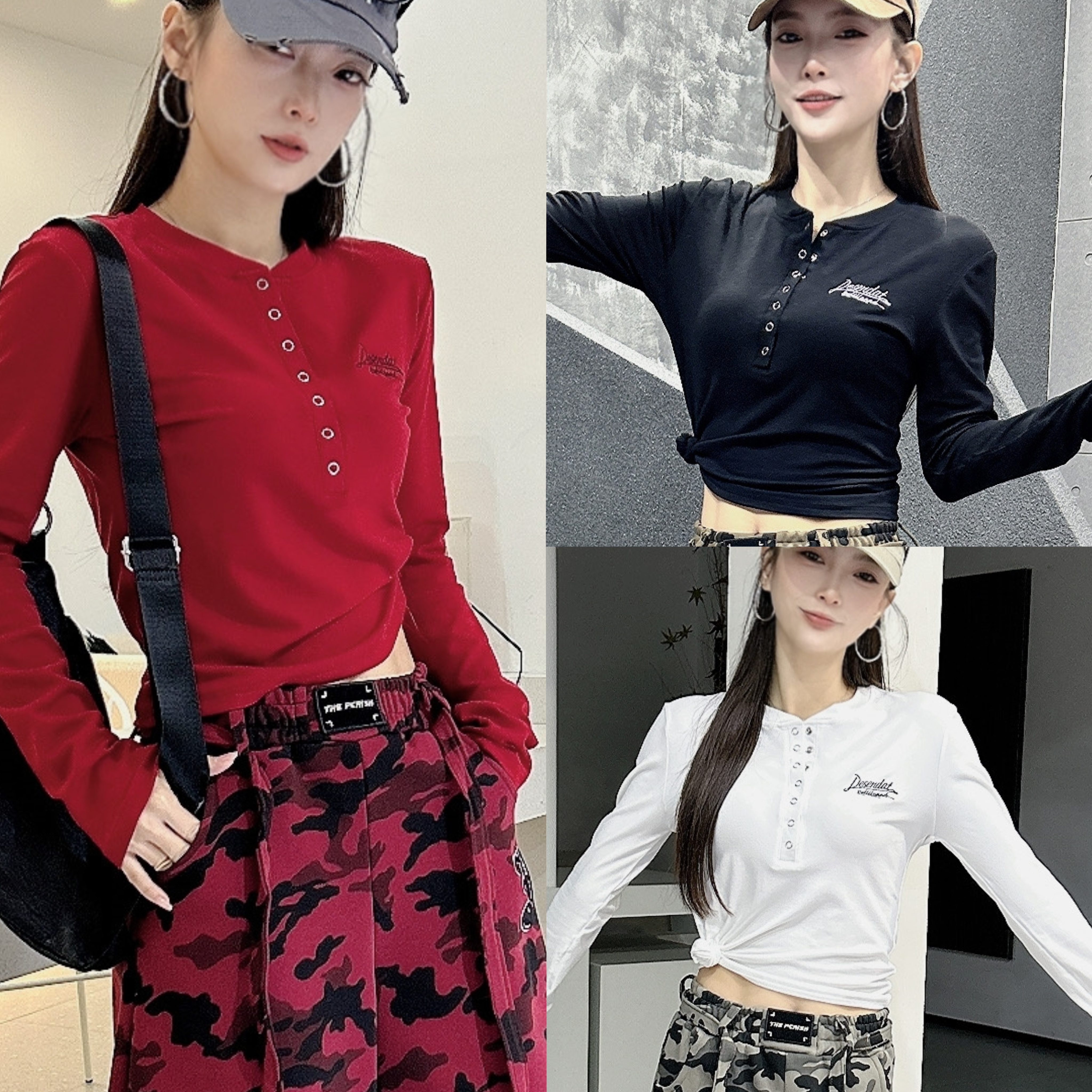 2025年秋冬新款修身磨毛长袖街舞爵士迷彩工装裤复合棉曳步舞套装