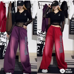 2025年秋冬新款 气质宽松显瘦加绒广场舞街舞爵士 重工烫钻字母时尚