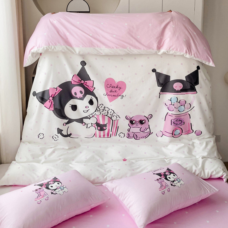 库洛米纯棉四件套儿童床上用品卡通全棉被套可爱女孩床笠单三件套,床上用品,床品套件/四件套/多件套,淘宝优惠券,粉丝福利购,淘宝优惠卷