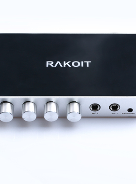 4K HDMI卡拉OK混音器 支持2路有线麦克风输入 单独音量控制 KM200