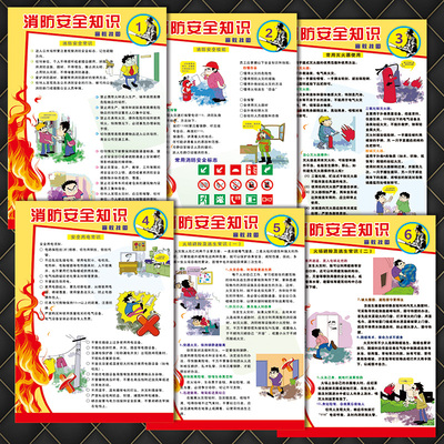 海报挂图知识漫画宣教消防
