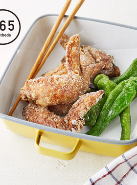 日本365methods富士珐琅双耳方形烤盘带盖保鲜盒搪瓷芝士焗饭餐盘