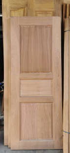 刚果沙比利实木门卧室门极简静音房间门原木门免漆素门定制毛坯